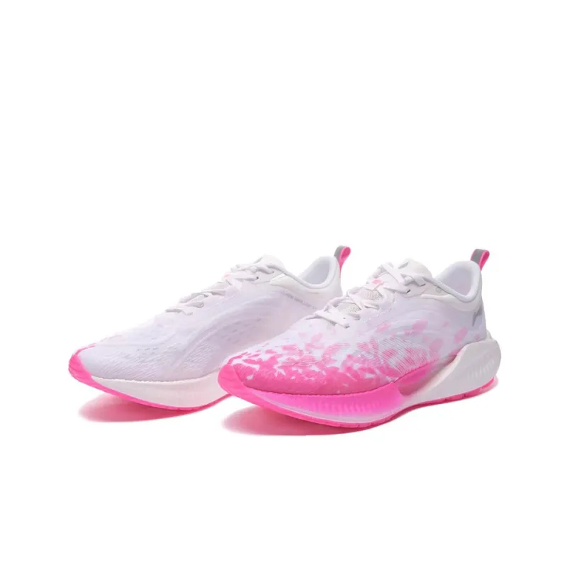 LiNing Super Light 19 Low Top Running Shoes Men's White Pink Cherry Blossom Limited Edition-2
