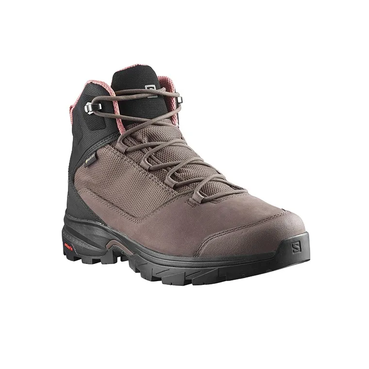 SALOMON Hiking / Trekking Shoes Women's High Top Black Coffee-2