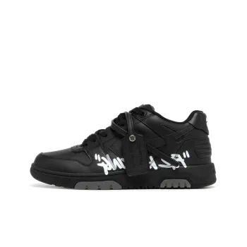 OFF WHITE Out Of Office For Walking Low Tops 'Black White'
