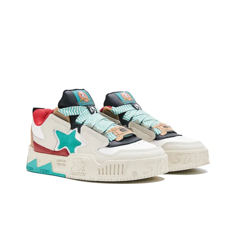 LooneyTunes x STARTER Bugs Bunny Wear Resistant Height Increasing Low Top Skateboard Shoes Unisex Multicolor-2