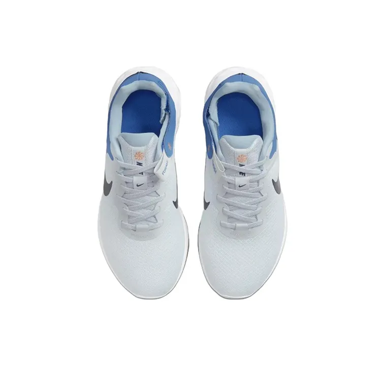 Nike Revolution 6 FlyEase Next Nature Pure Platinum Dark Marina Blue-3