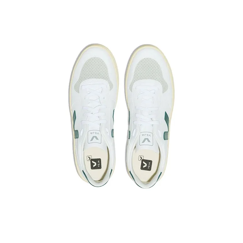 VEJA V 10 Lace Up Sneakers 'White Teal Green'-3
