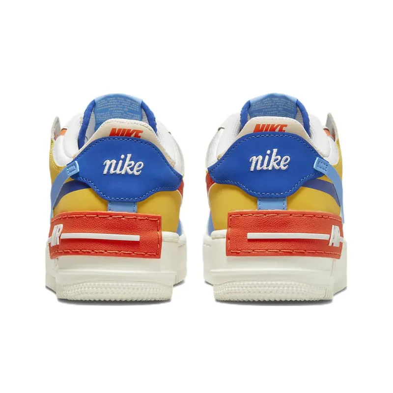 Nike Air Force 1 Low Shadow Sail Game Royal Rush Orange University Blue Women's-4