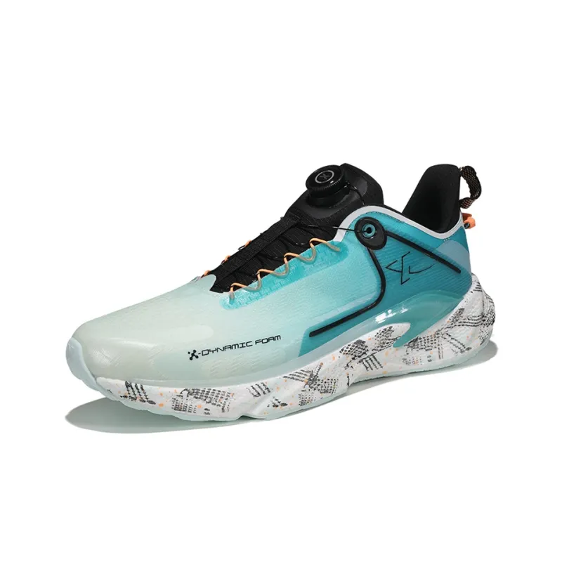 XTEP Power Nest 2.0 Running Shoes Men Low-Top Foam Green/Starry Sea Blue-2