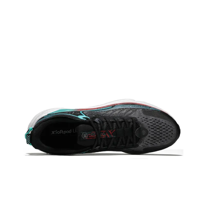 XTEP Cushioning Anti Slip And Wear Resistant Low Top Running Shoes Men's Black Gray Green-4