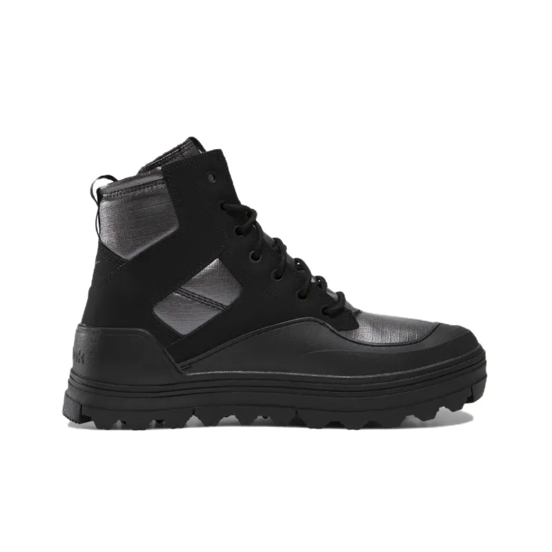 Reebok Club C Cleated Mid Anti-Slip Wear-Resistant High-Top Skateboard Shoes Men's Black-1