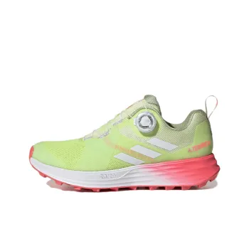 Adidas Terrex Two Boa Trail Running Anti-Slip Wear-Resistant Low-Top Running Shoes Women's Light Green