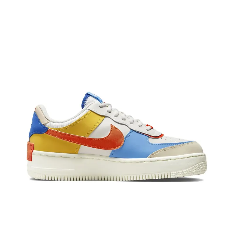 Nike Air Force 1 Low Shadow Sail Game Royal Rush Orange University Blue Women's-1