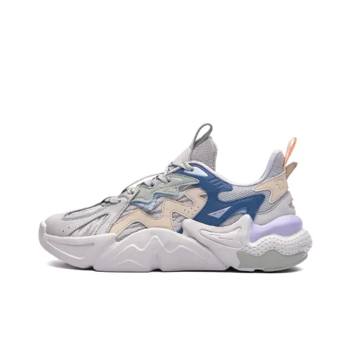 Erke Xun Lightweight Low Top Sports Casual Shoes Women's Gray Green