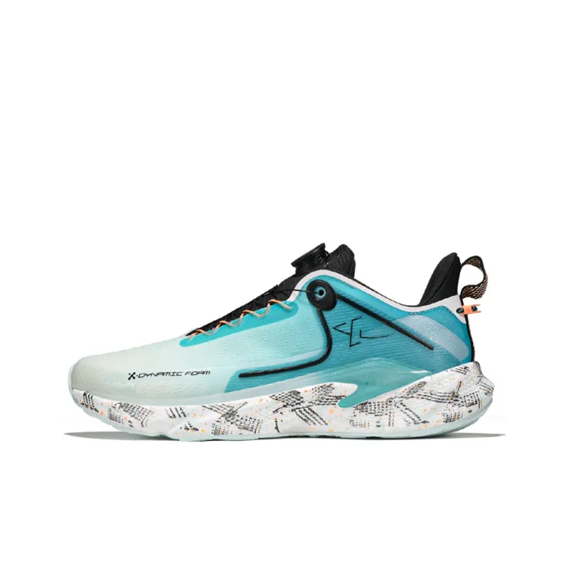 XTEP Power Nest 2.0 Running Shoes Men Low-Top Foam Green/Starry Sea Blue-0