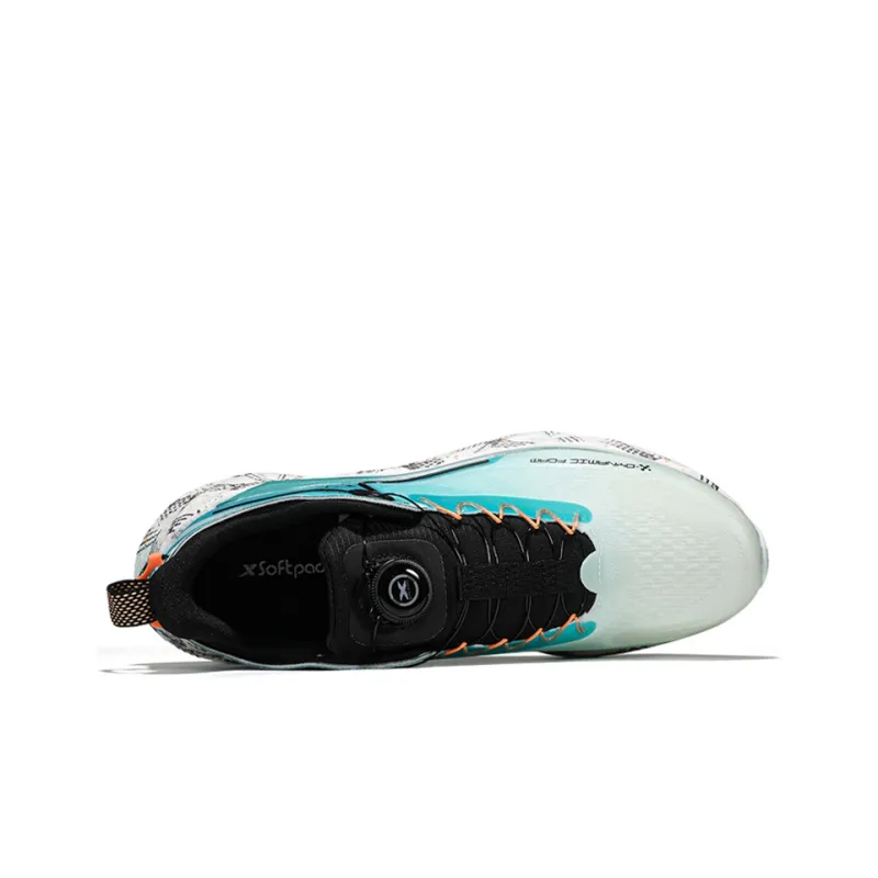XTEP Power Nest 2.0 Running Shoes Men Low-Top Foam Green/Starry Sea Blue-4
