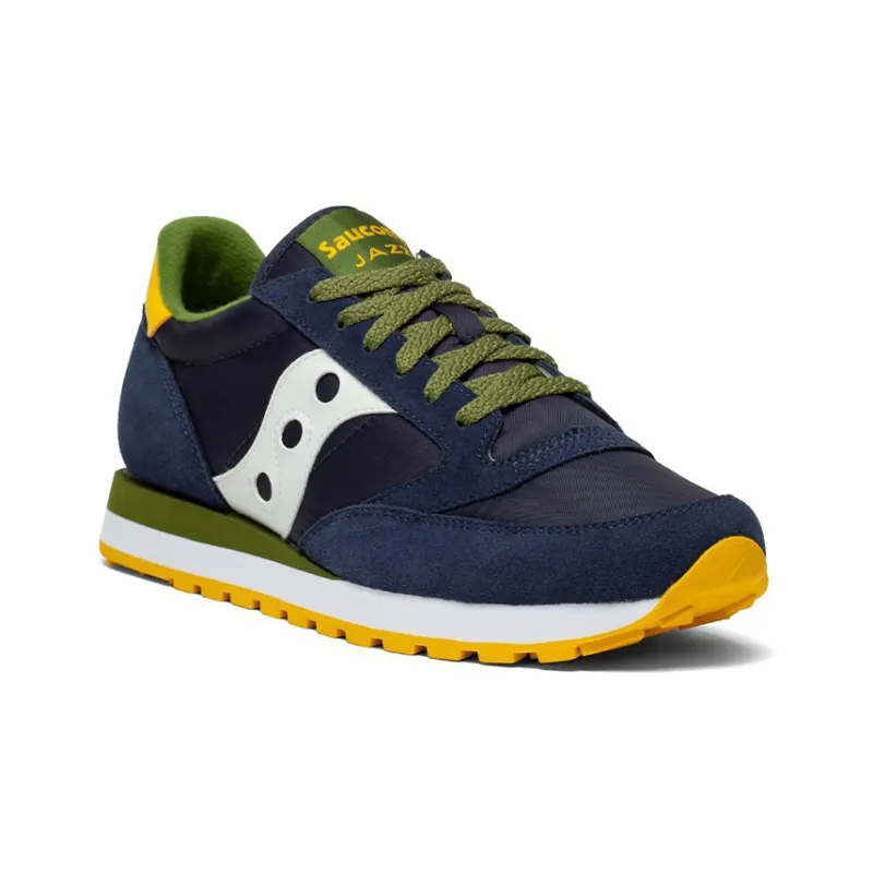 Saucony Jazz Original Running Shoes Unisex Low-Top Blue/Green/Gray/Yellow-2
