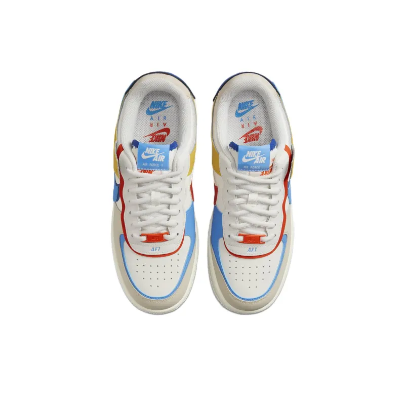 Nike Air Force 1 Low Shadow Sail Game Royal Rush Orange University Blue Women's-3