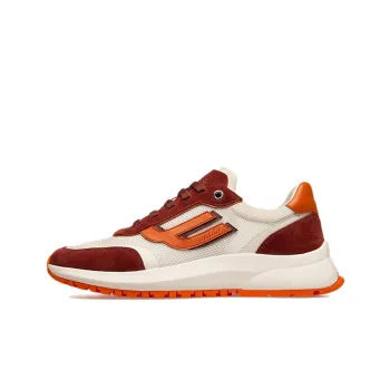 BALLY Demmy Cushioning Anti-Slip Wear-Resistant Breathability Low-Top Casual Shoes Women's White Red Orange