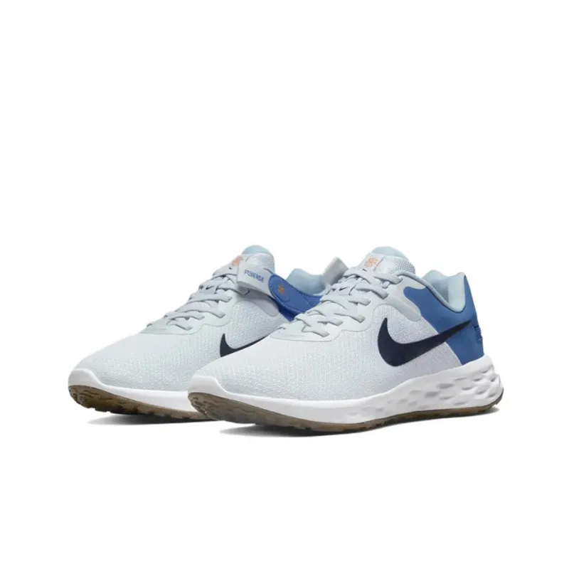 Nike Revolution 6 FlyEase Next Nature Pure Platinum Dark Marina Blue-2