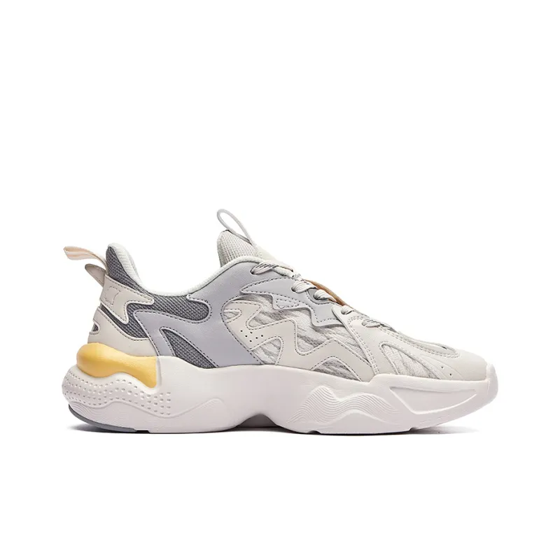 Erke Xun Wu Yandang Qu Breathable, Lightweight, And Abrasion Resistant Low Top Sports Casual Shoes Women's Gray-1