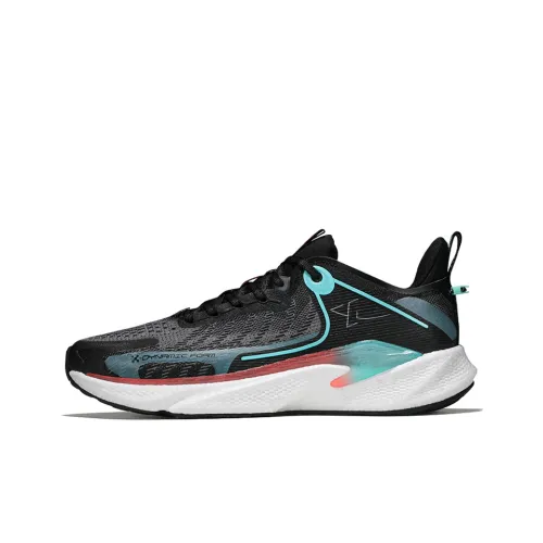 XTEP Cushioning Anti Slip And Wear Resistant Low Top Running Shoes Men's Black Gray Green