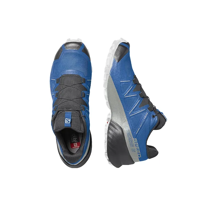 SALOMON Speedcross 5 Wear Resistant Low Top Trail Running Running Shoes Men's Black Blue-2