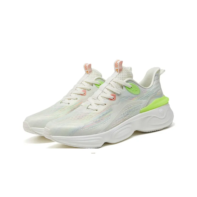 XTEP Polygon 3.0 Anti Slip And Wear Resistant Breathable Low Top Running Shoes Men's White Green-2