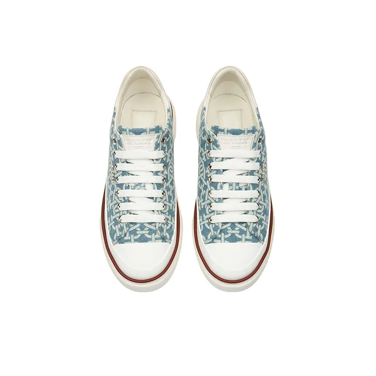 BALLY Maily Low Top Stylish Skateboarding Shoes Women's Blue White-2