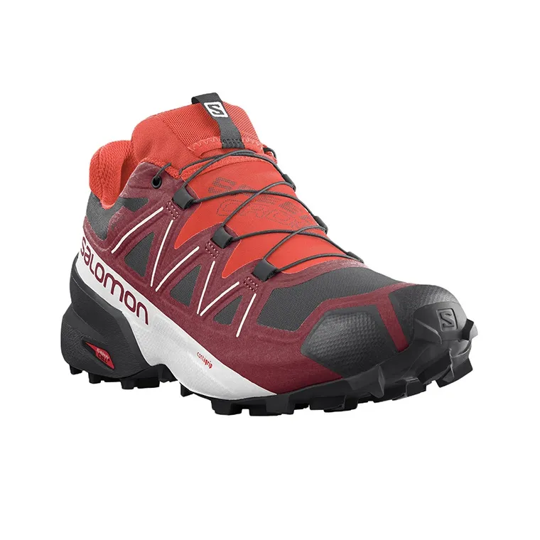 SALOMON Speedcross 5 Wear-Resistant Low-Top Running Shoes Men's Black Red-1