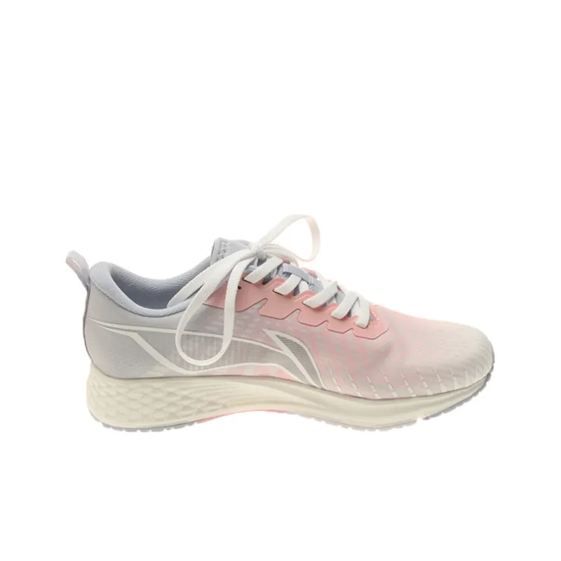 LiNing Red Hare 4 Anti Slip Wear Resistant Low Top Running Shoes Women's Gray Pink-1