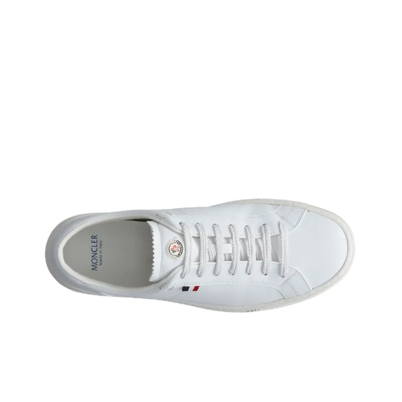 Moncler New Monaco Low Top Skateboard Shoes Men's White-2