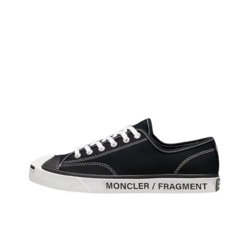 Moncler Canvas Shoes Men Low-Top Black