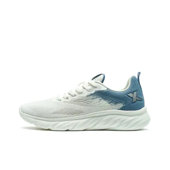 XTEP Shuyue1.0 Cushioning Breathable Wear Resistant Low Top Running Shoes Men's White Blue