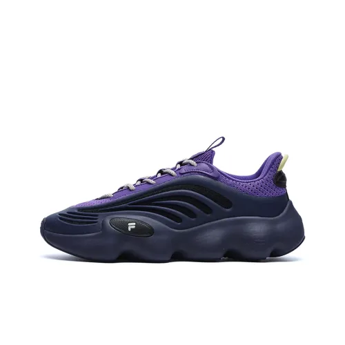 FILA FUSION Ray 3 Casual Shoes Men Low-Top Gray Rock/Royal Purple