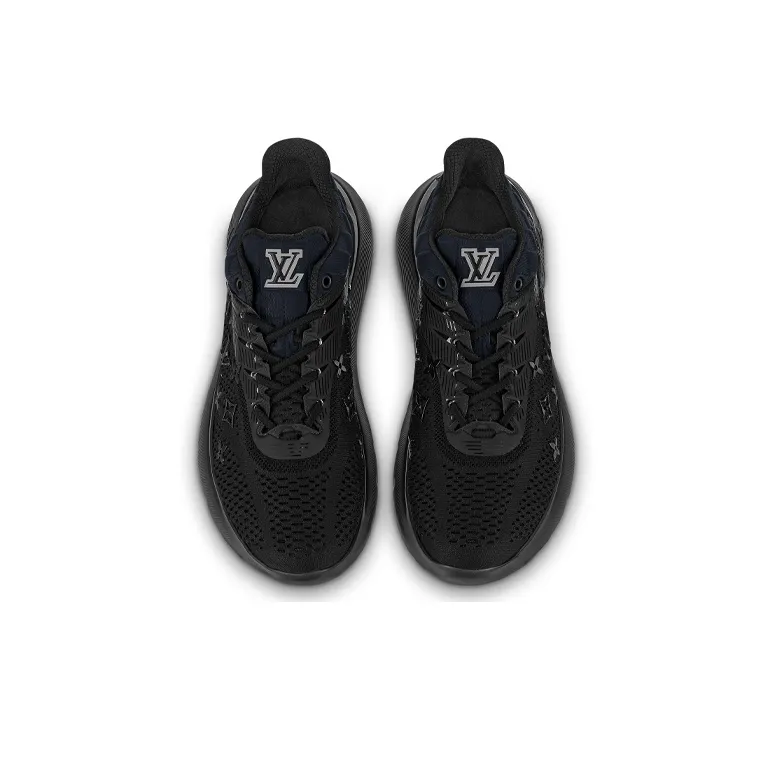 LOUIS VUITTON Show Up Abrasion Resistant Low Top Casual Shoes Men's Black-2