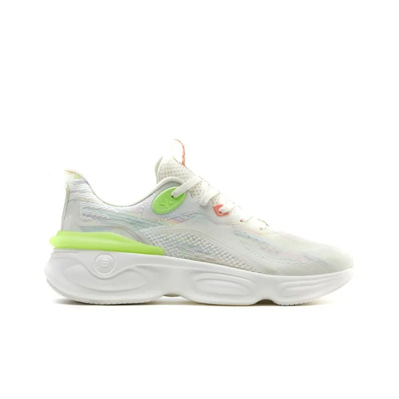XTEP Polygon 3.0 Anti Slip And Wear Resistant Breathable Low Top Running Shoes Men's White Green-1