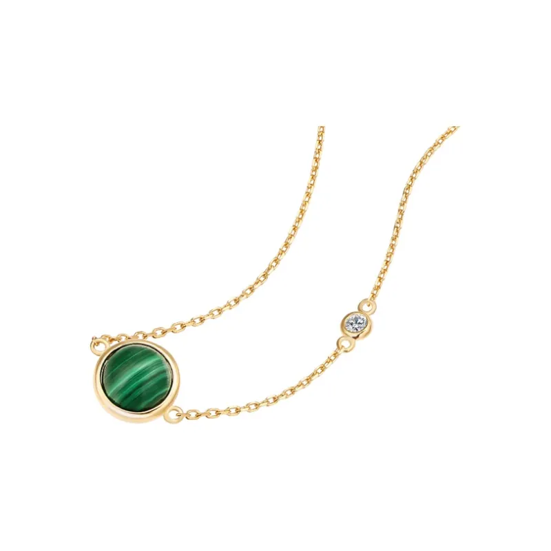 FJ Malachite Collarbone Necklace Women's-2