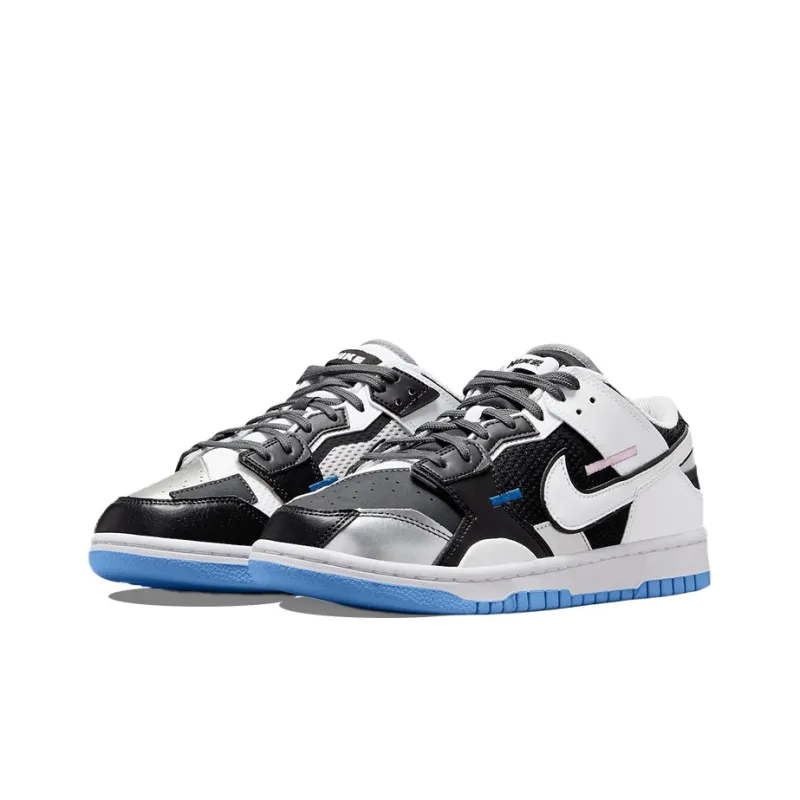 Nike Dunk Low Scrap Black Neutral Grey University Blue White-2