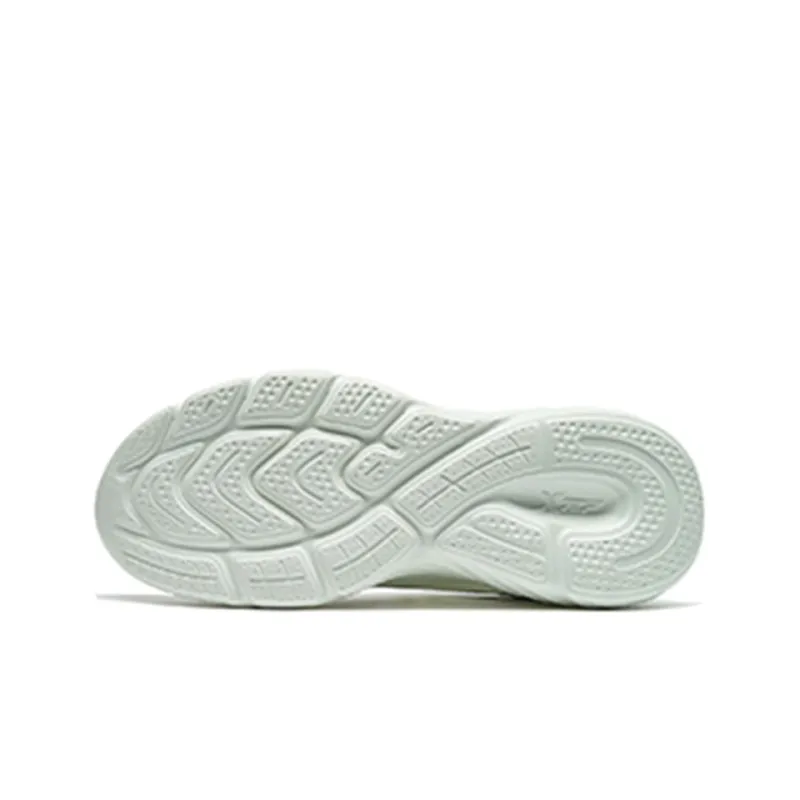 XTEP Shuyue1.0 Cushioned Wear-Resistant Breathable Lightweight Low-Top Running Shoes Men's White Gray-3