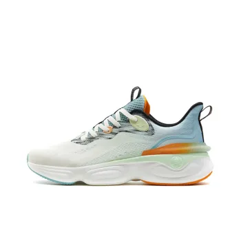 XTEP Polygon 3.0 Cushioned Wear Resistant Slip Resistant Low Top Running Shoes Men's White Green Blue