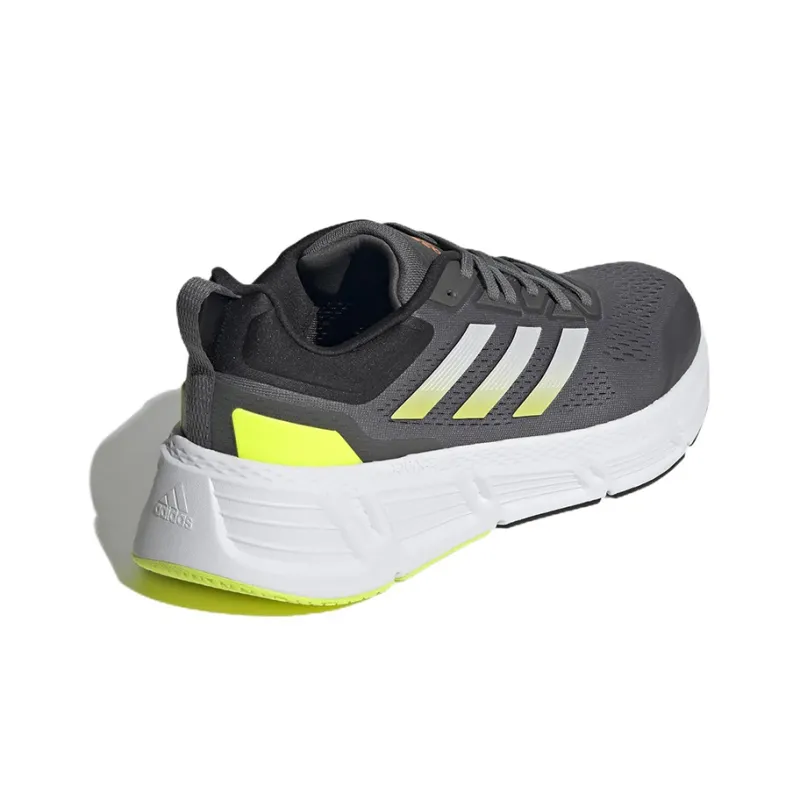 Adidas Questar Wear-Resistant Low-Top Running Shoes Men's Gray Comfortable-3