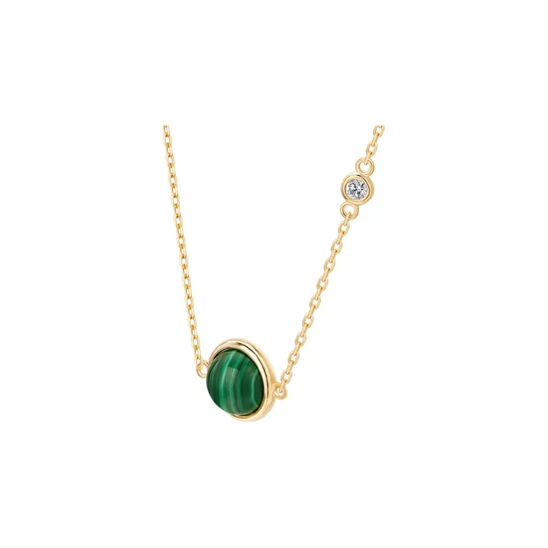 FJ Malachite Collarbone Necklace Women's-1