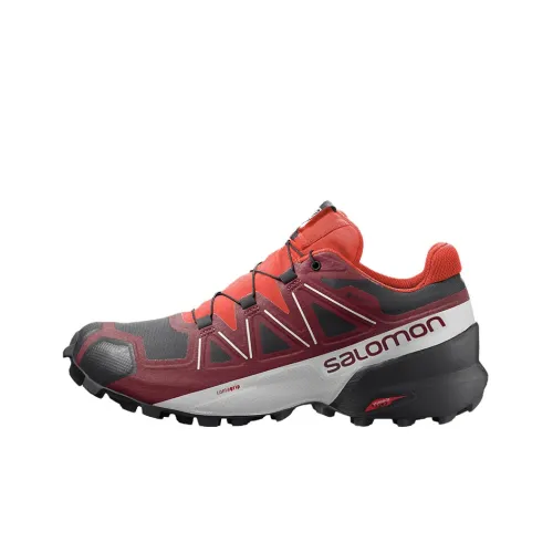 SALOMON Speedcross 5 Running Shoes Men Low-Top Black/Red