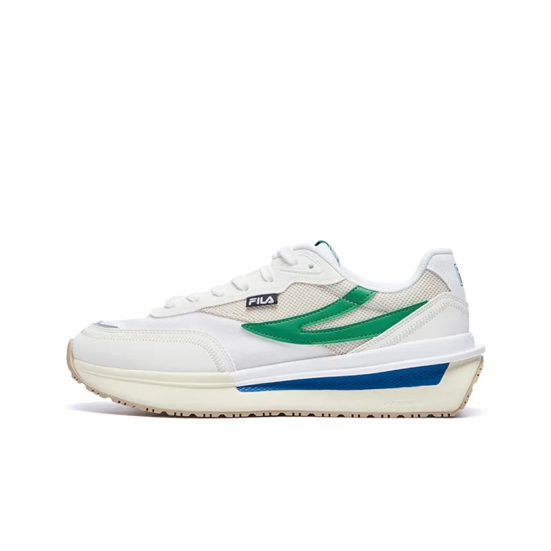 FILA Renno Cushioning Anti Slip And Wear Resistant Low Top Casual Shoes Men's White-0