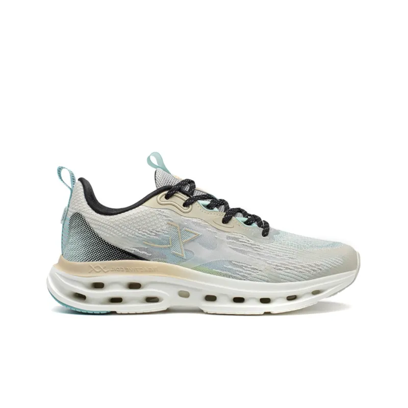 XTEP Shock Absorption Spinning 9.0 Cushioned Wear-Resistant Breathable Low-Top Casual Running Shoes Men's Gray Blue-1
