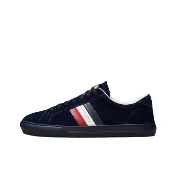 Moncler New Monaco Stylish Skateboarding Shoes Men's Dark Blue