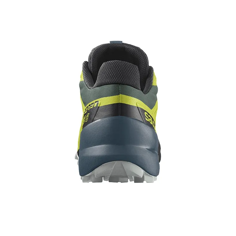 SALOMON Speedcross 5 Abrasion Resistant Low Top Trail Running Running Shoes Men's Black Yellow-3