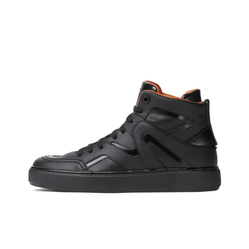 Ermenegildo Zegna Skateboard Shoes Men High Top Black-0