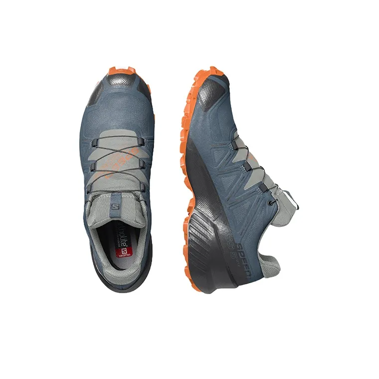 SALOMON Speedcross 5 Running Shoes Men Low Top Gray/Blue-2