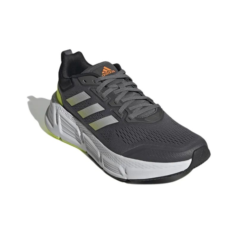 Adidas Questar Wear-Resistant Low-Top Running Shoes Men's Gray Comfortable-2