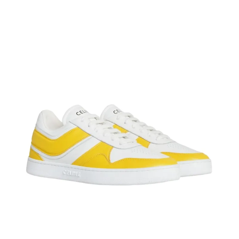 CELINE Trainer Low-Top Stylish Skateboarding Shoes Women's Yellow-2