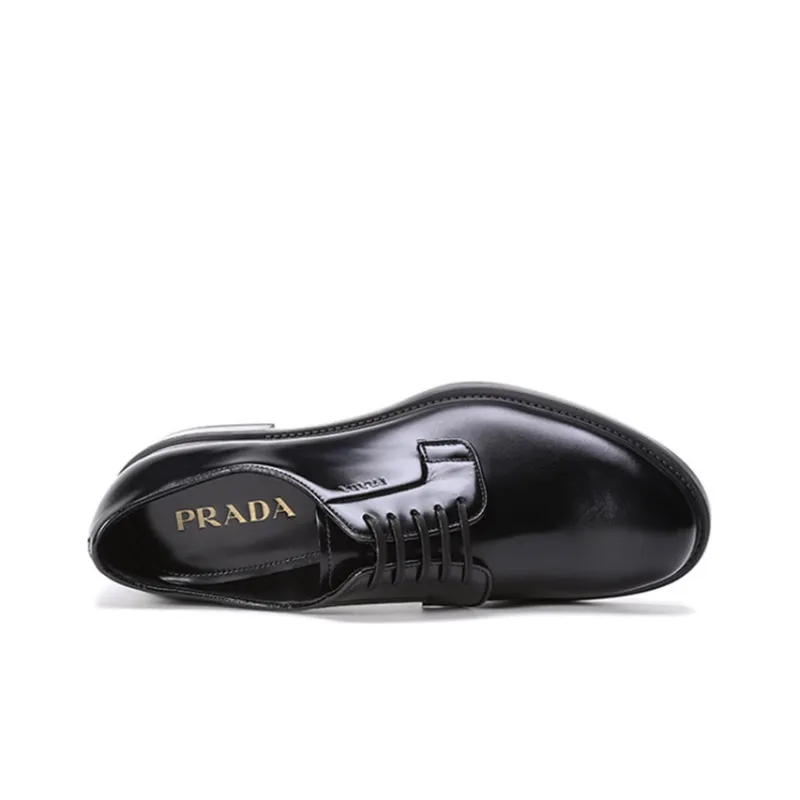 PRADA Dress Shoes Men Low Top Black-4