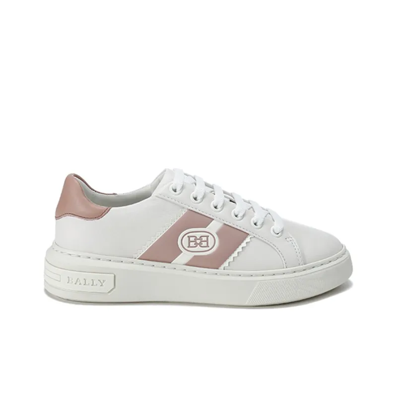 BALLY B Chain Stylish Skateboarding Shoes Women's White Pink Tail-1