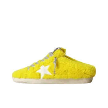 Golden Goose Super Star Sabot Stylish Skateboarding Shoes Women's Yellow Old fashioned